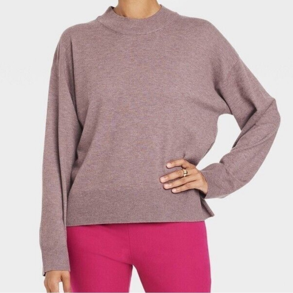 A New Day Crewneck Knit Sweater Long Sleeve Brown Women’s XL NWT